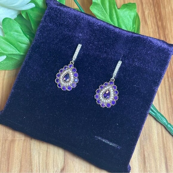 925 Sterling Silver Turkish Vintage Earrings for Women, NEW, Antique, Handmade - Picture 1 of 5